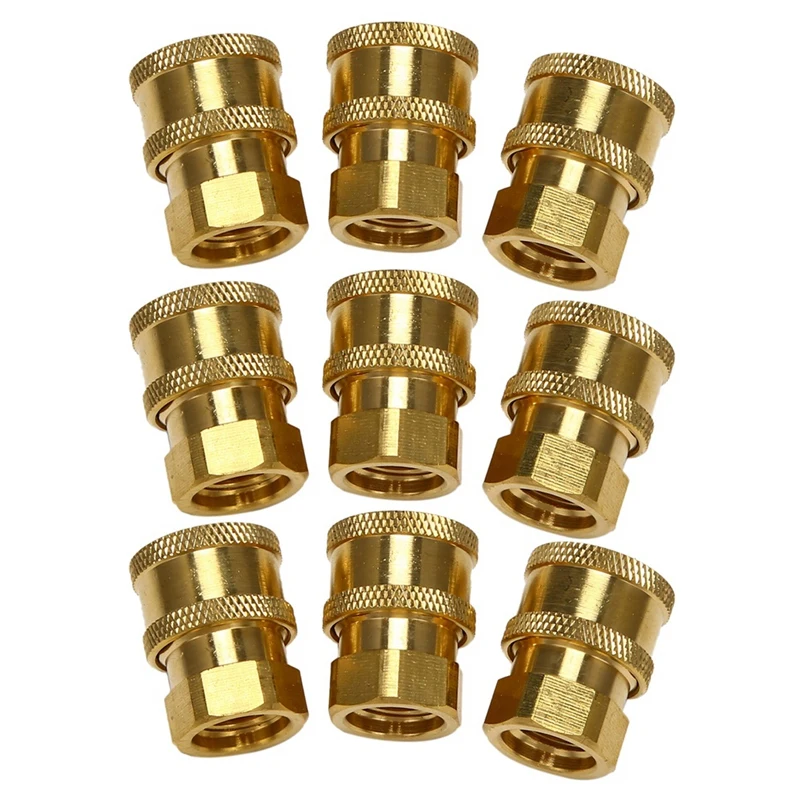 9 Pack Pressure Washer Coupler, Quick Connect Fittings 1/4 Inch Quick Coupler Female NPT Socket
9 Pack Pressure Washer Coupler, Quick Connect Fittings 1/4 Inch Quick Coupler Female NPT Socket