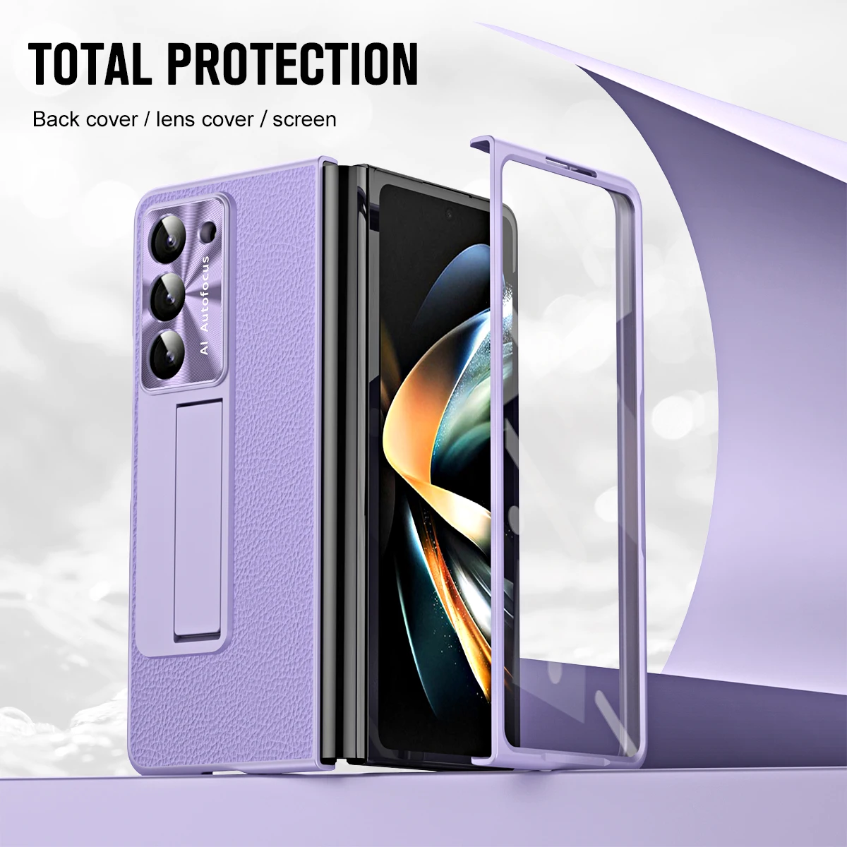 Чехол для телефона Samsung Z Fold 5 с полным покрытием на 360 градусов, кожаная кобура с зернистой текстурой, защита от отпечатков пальцев, со складным кронштейном
Чехол для телефона Samsung Z Fold 5 с полным покрытием на 360 градусов, кожаная кобура с зернистой текстурой, защита от отпечатков пальцев, со складным кронштейном