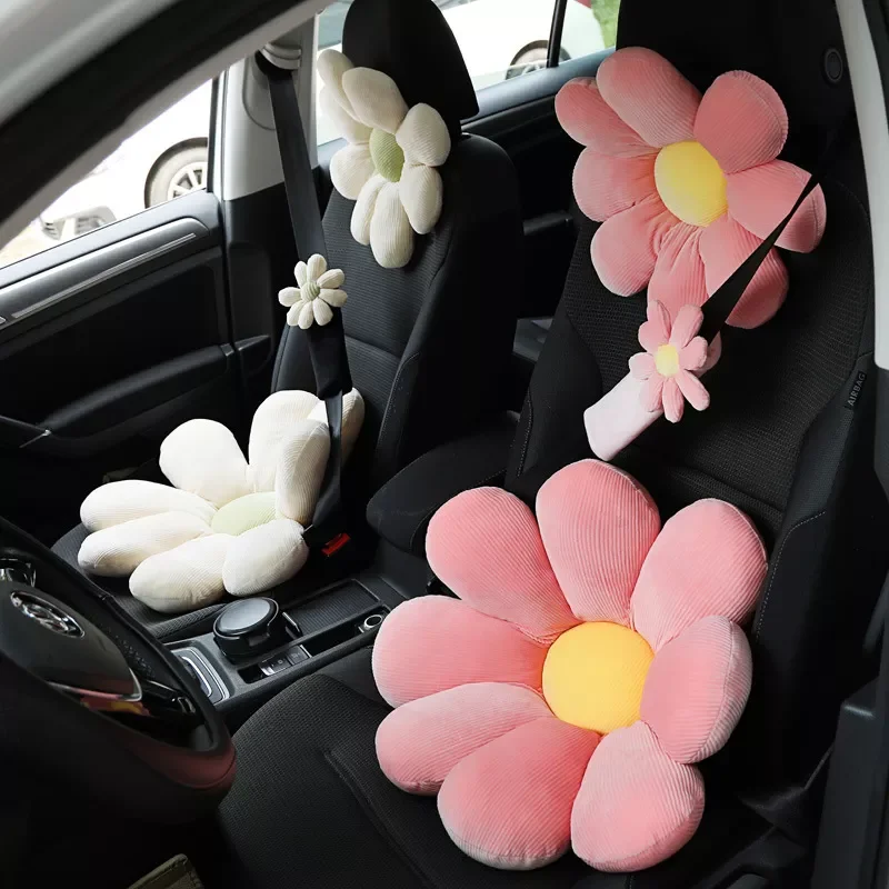 Flower Car Neck Pillow Cute Pink Seat Back Lumbar Funny Headrest Support Cushion For Women Girly Cartoon Seatbelt Cover 
Flower Car Neck Pillow Cute Pink Seat Back Lumbar Funny Headrest Support Cushion For Women Girly Cartoon Seatbelt Cover