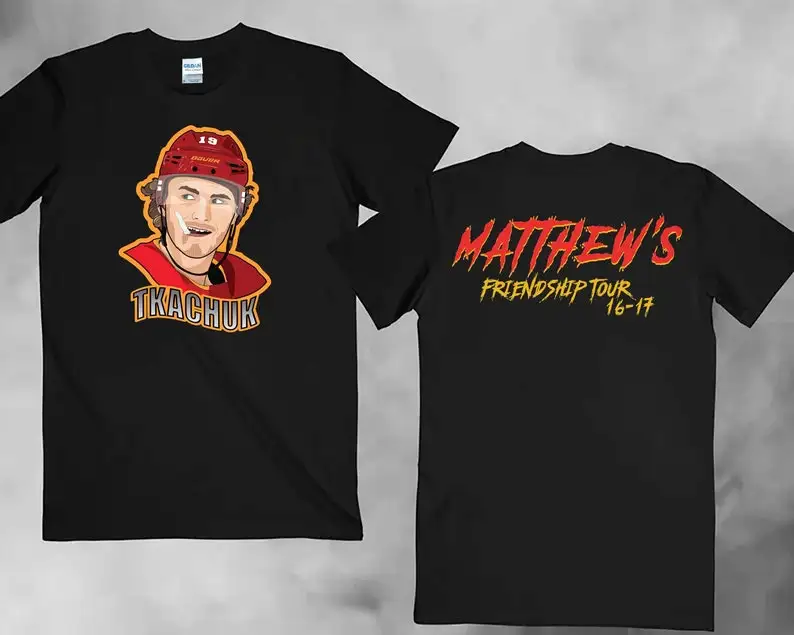 

Matthew Tkachuk’s Friendship Tour T-Shirt Brady Tkachuk Friendship Tour T-Shirt
