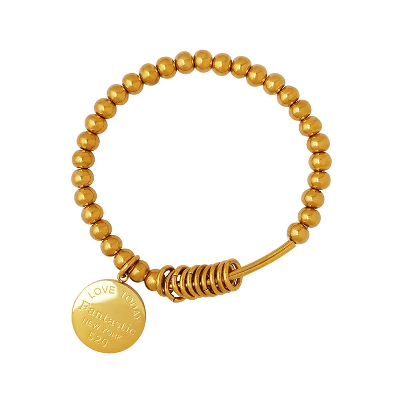 SDA Stainless Steel Elastic BeadS Bracelet for Couple Round Charm Fantastic Bangles Love Jewelry Women and Men Gift
SDA Stainless Steel Elastic BeadS Bracelet for Couple Round Charm Fantastic Bangles Love Jewelry Women and Men Gift