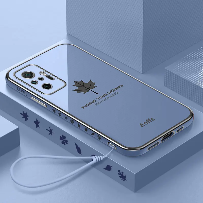 Luxury Plating Maple Leaves Lanyard Phone Case For Redmi Note10 Pro Cover Xiaomi Redmi Note 10S 10 Pro 5G Case Fundas Shockproof
Luxury Plating Maple Leaves Lanyard Phone Case For Redmi Note10 Pro Cover Xiaomi Redmi Note 10S 10 Pro 5G Case Fundas Shockproof