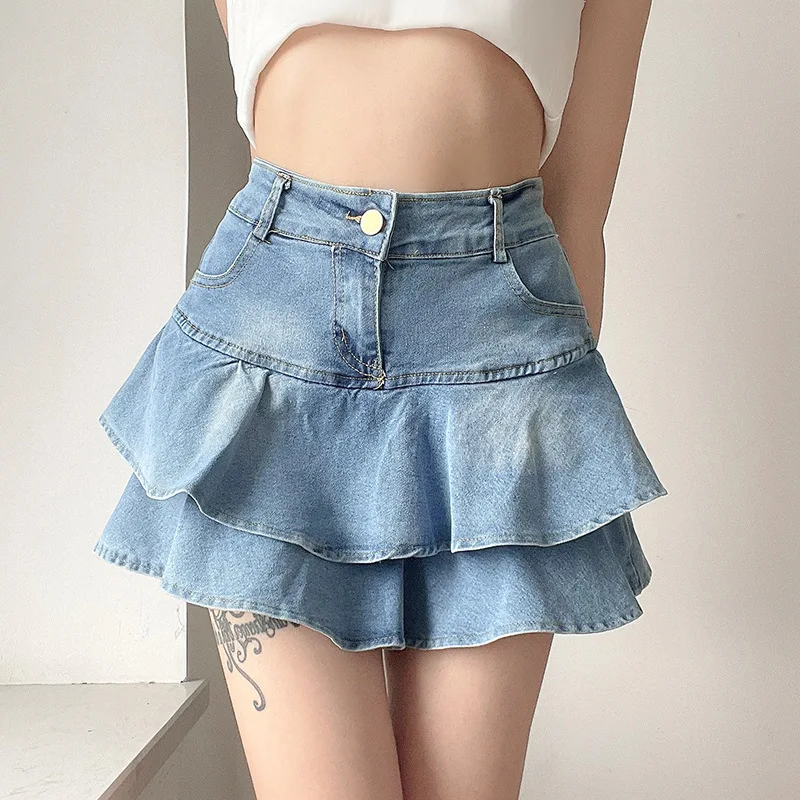 Vintage Denim Shorts Short Skirt 2022 Summer Mini Skirt Women'S Casual Full Elastic Prom Dress College Style Women
Vintage Denim Shorts Short Skirt 2022 Summer Mini Skirt Women'S Casual Full Elastic Prom Dress College Style Women