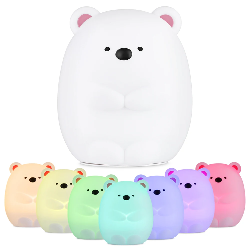 2019 Original Touch Sensor Silicone LED Colorful Bear Night Light Rechargeable Tap Control For Bedroom Living Room
2019 Original Touch Sensor Silicone LED Colorful Bear Night Light Rechargeable Tap Control For Bedroom Living Room