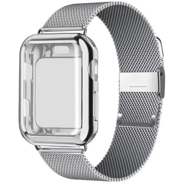 Ремешок «Миланская петля» + чехол для Apple Watch Series 7 6 SE 5 40 мм 44 мм 38 мм 42 мм, браслет из нержавеющей стали для iwatch 45 мм 41 мм
Ремешок «Миланская петля» + чехол для Apple Watch Series 7 6 SE 5 40 мм 44 мм 38 мм 42 мм, браслет из нержавеющей стали для iwatch 45 мм 41 мм