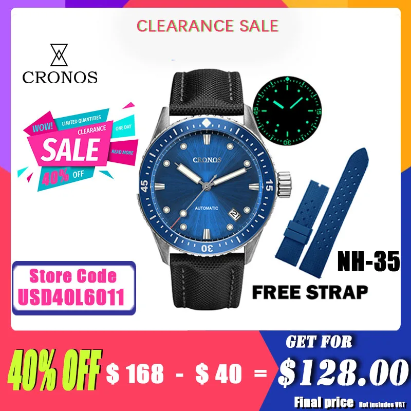 Мужские часы Cronos Sea Diver C3 Lum, выпуклые автоматические мужские часы NH35 200 м, водонепроницаемые вращающиеся, с керамическим ободом и кожаным ремешком
Мужские часы Cronos Sea Diver C3 Lum, выпуклые автоматические мужские часы NH35 200 м, водонепроницаемые вращающиеся, с керамическим ободом и кожаным ремешком
