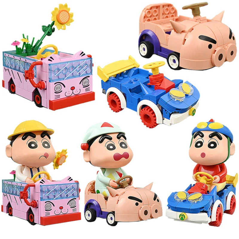 

NEW Classic Cartoon Crayon Shin Chan Building Blocks Kawaii Anime Figures Model Bricks Assembly MOC Toy Sets Children DIY Gift