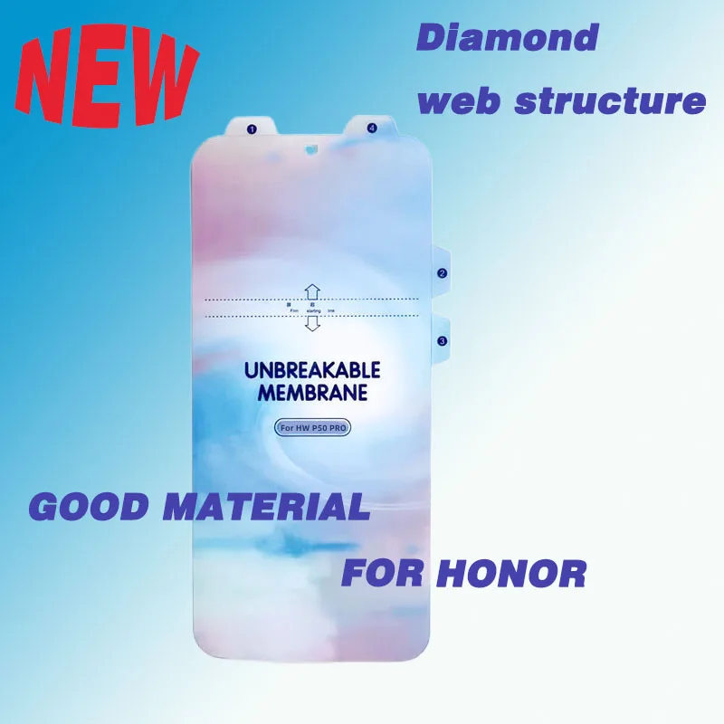 Новая Алмазная Гидрогелевая пленка для HAUWEI P30/40/50 Pro, Защита экрана для Honor 30/50 Pro, пленка из ТПУ, хороший материал для SAM S20
Новая Алмазная Гидрогелевая пленка для HAUWEI P30/40/50 Pro, Защита экрана для Honor 30/50 Pro, пленка из ТПУ, хороший материал для SAM S20