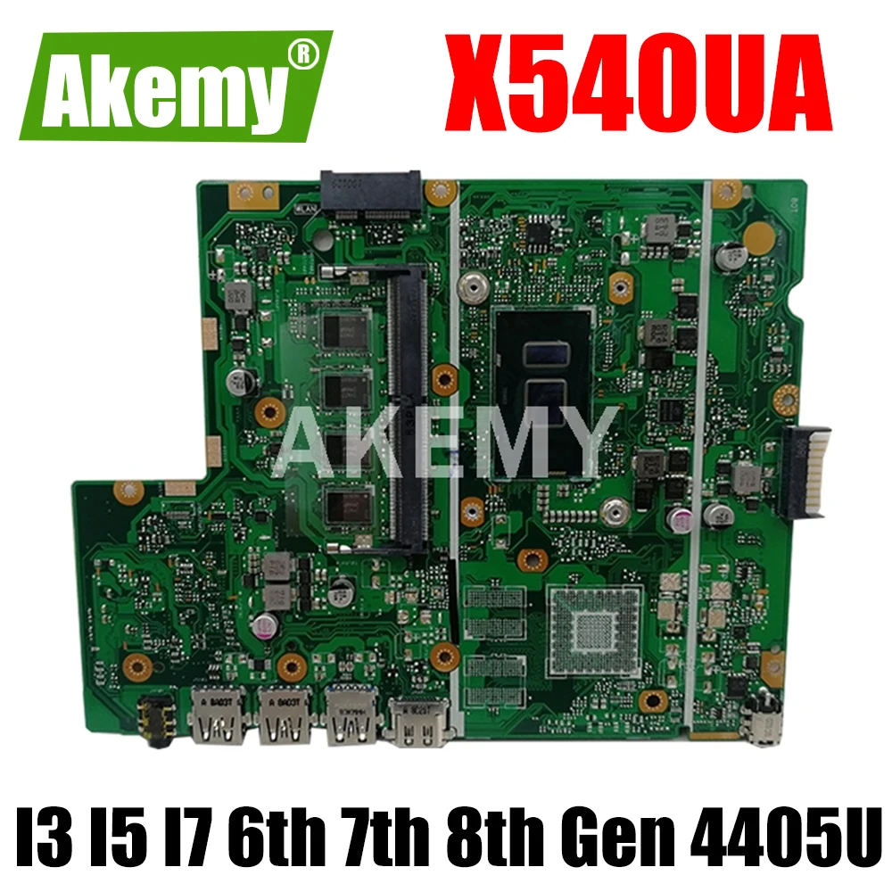 

For ASUS X540UBR X540UB X540U X540UA X540UV Laptop Motherboard X540UA original Mainboard W 4GB RAM I3 I5 I7 4405U CPU