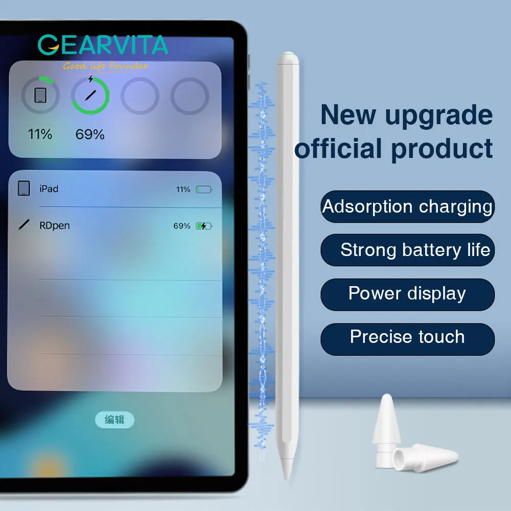 Gearvita Stylus Pen for iPad Touch Screen Drawing Pen for iPad 2022 2021 2020 2019 2018 Air 5 Mini iPencil For Apple Pencil 2
Gearvita Stylus Pen for iPad Touch Screen Drawing Pen for iPad 2022 2021 2020 2019 2018 Air 5 Mini iPencil For Apple Pencil 2