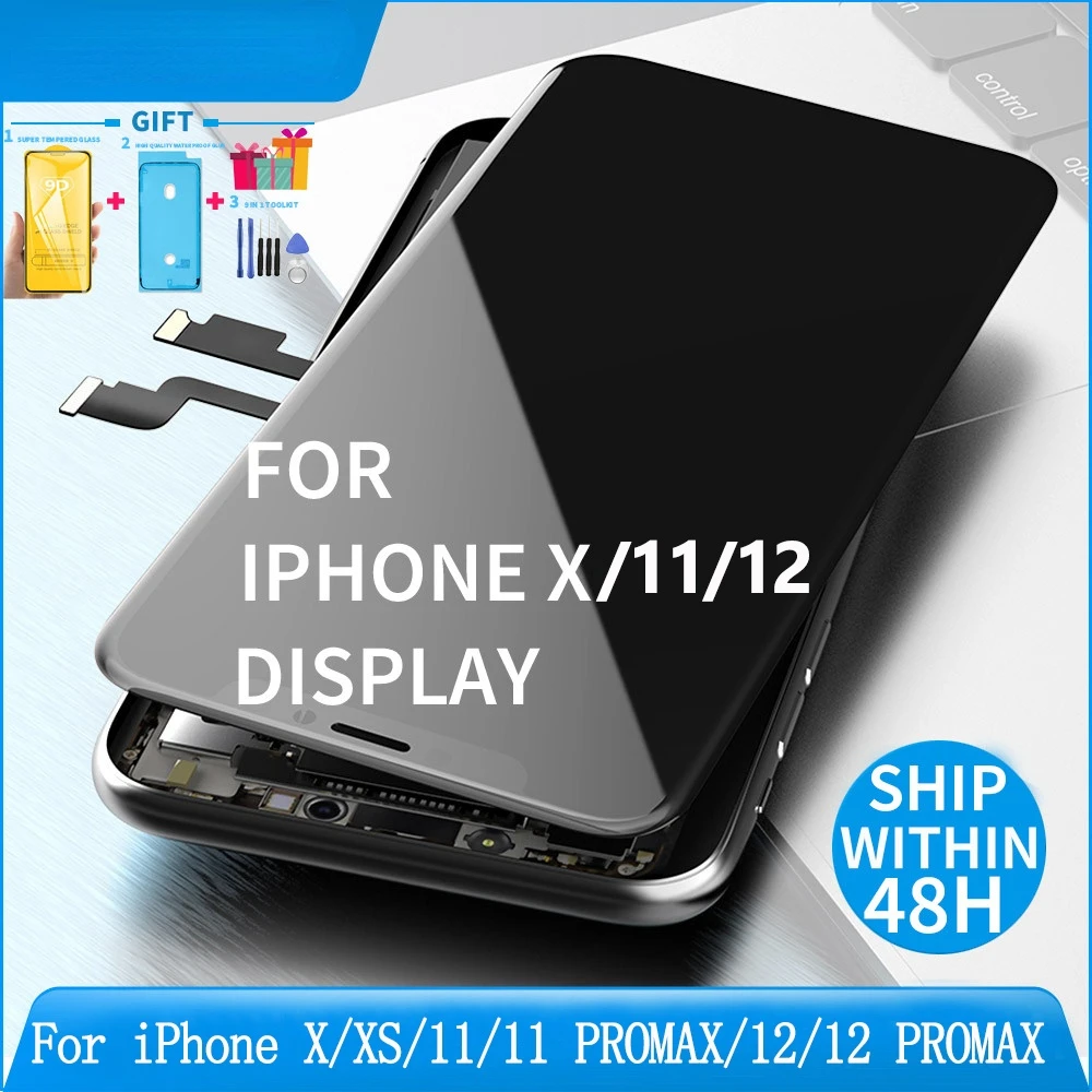 INCELL Pantalla LCD for IPHONE X LCD Display Touch Screen Digitizer Assembly LCD For Iphone 12 PRO MAX OLED XS MAX XR 11 PRO MAX
INCELL Pantalla LCD for IPHONE X LCD Display Touch Screen Digitizer Assembly LCD For Iphone 12 PRO MAX OLED XS MAX XR 11 PRO MAX