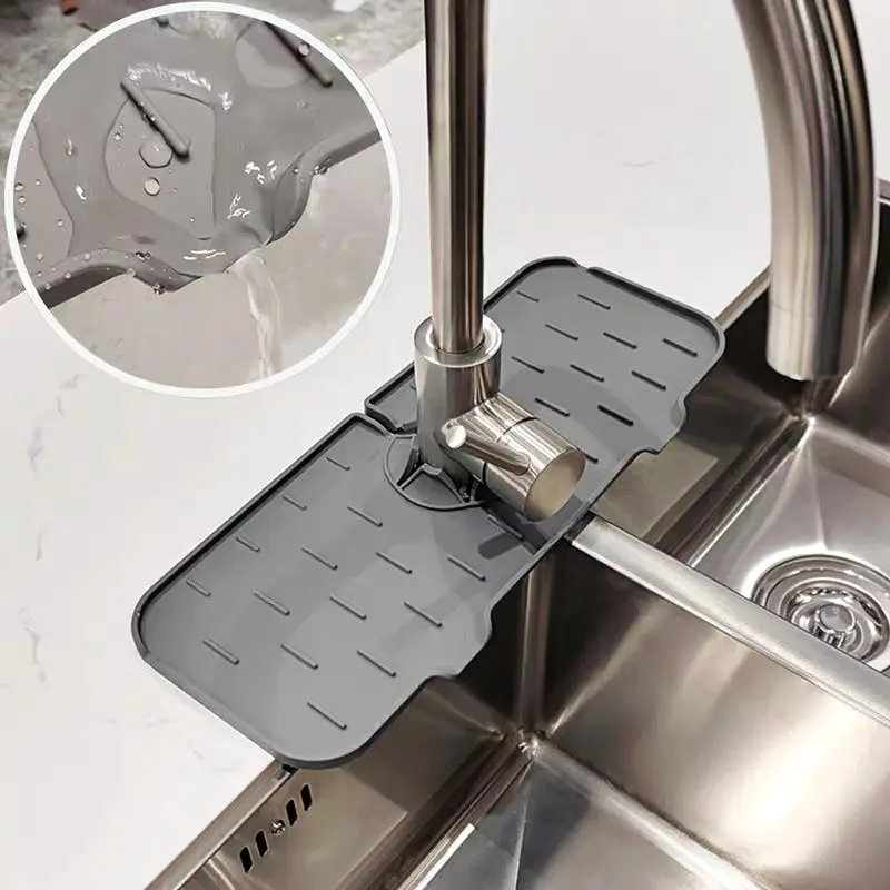 Silicone Kitchen Faucet Mat Splashproof Faucet Wavy Sink Drain Pad Bathroom Sink Guard Faucet Splash Catcher Countertop Tool
Silicone Kitchen Faucet Mat Splashproof Faucet Wavy Sink Drain Pad Bathroom Sink Guard Faucet Splash Catcher Countertop Tool