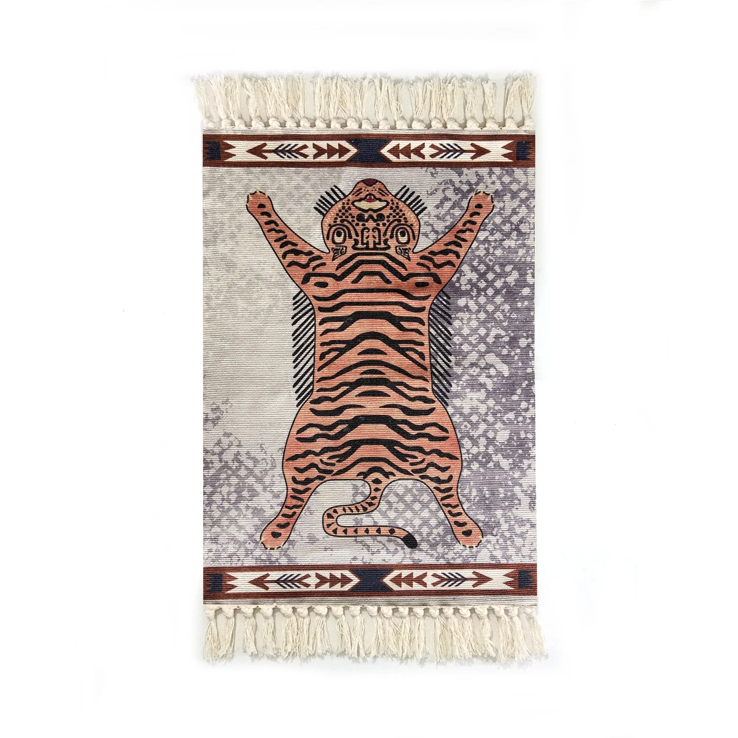 Retro American Carpet Cartoon Tiger Leather Hand Knotted Tassel Cotton Linen Floor Mat Carpets for Living Room Rugs for Bedroom
Retro American Carpet Cartoon Tiger Leather Hand Knotted Tassel Cotton Linen Floor Mat Carpets for Living Room Rugs for Bedroom