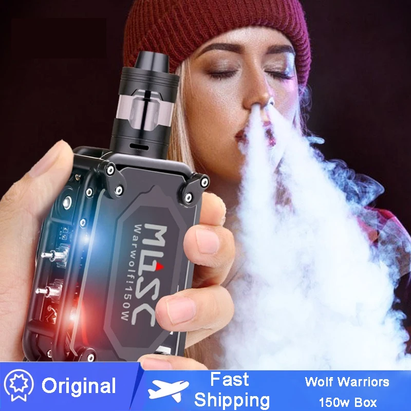 

Wolf Warriors 150w Box VAPE Kit 2200mAh Battery Huge Vapor Box Mod Laser E-cigarette Vaper Kit Electronic Cigarette Vaporizer