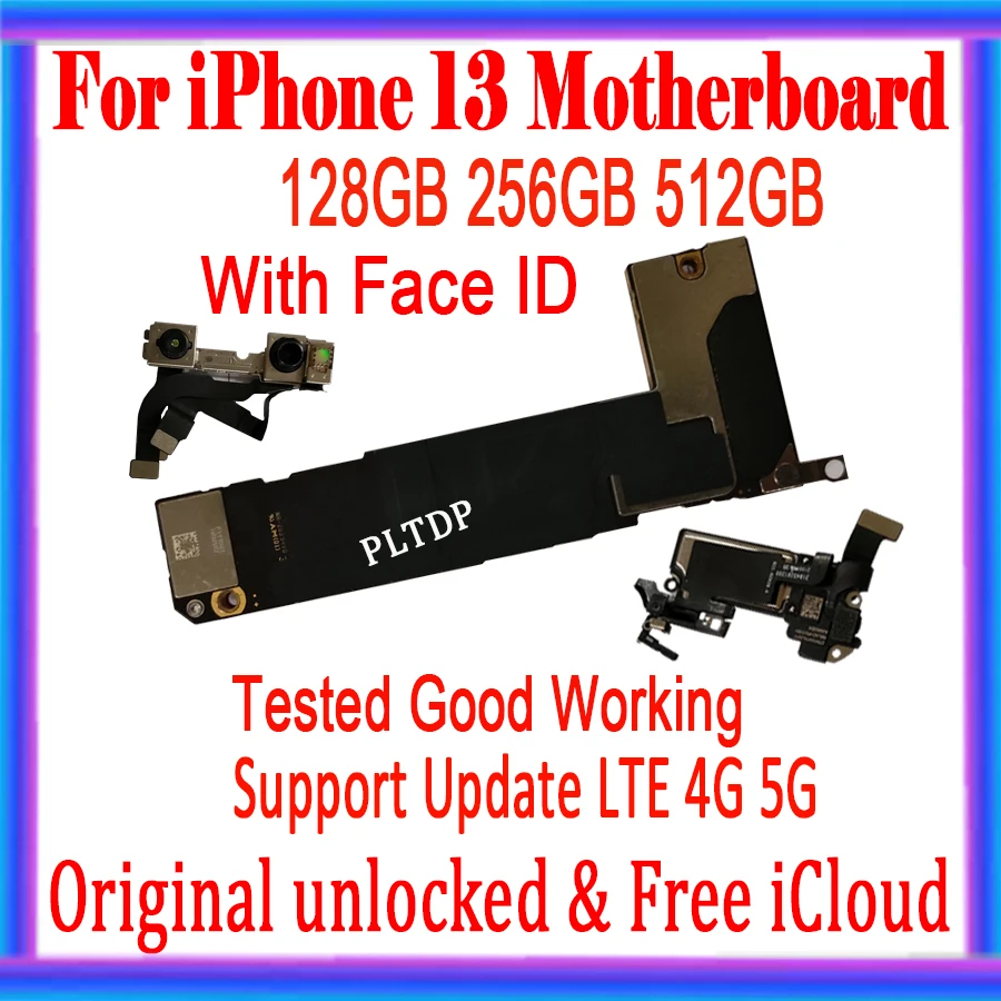 With Face ID Plate For iphone 13 Motherboard 128G 256G Original Unlocked Free iCloud Logic Board Support GSM WCDMA LTE 4G 5G MB
With Face ID Plate For iphone 13 Motherboard 128G 256G Original Unlocked Free iCloud Logic Board Support GSM WCDMA LTE 4G 5G MB