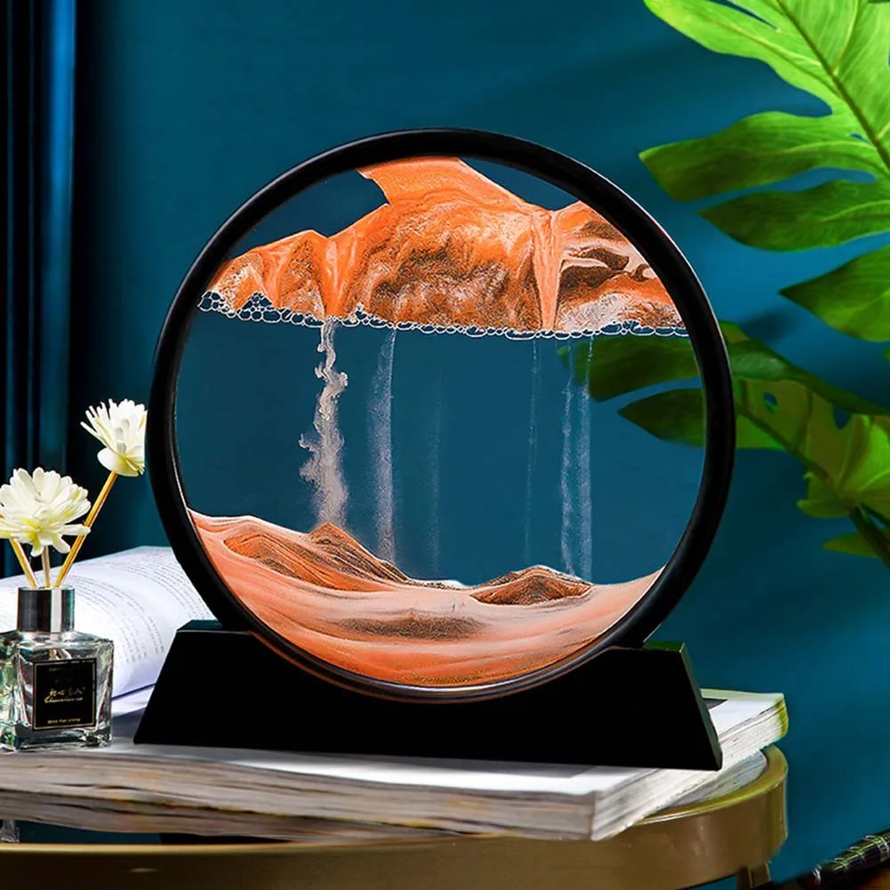 3D Moving Sand Art Picture 7inch Hourglass Art Painting Deep Sea Sandscape Flowing Sand Frame Round Glass Painting Home Decor
3D Moving Sand Art Picture 7inch Hourglass Art Painting Deep Sea Sandscape Flowing Sand Frame Round Glass Painting Home Decor