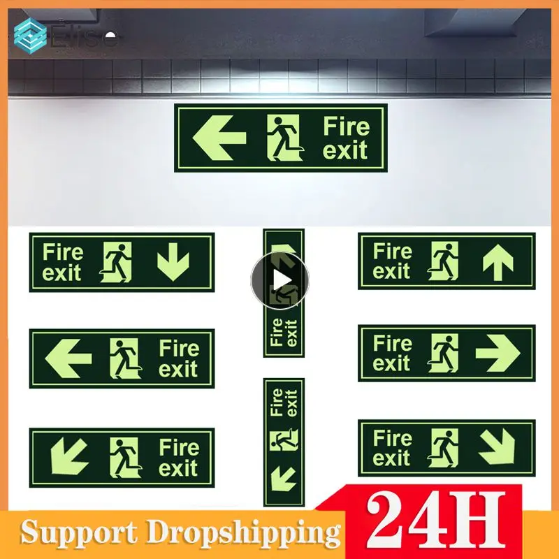 Self Adhisive Waterproof Exit Sign Green Luminous Safety Warning Tape Night Vision Fire Exit-right Signs Walls Sticker 36x14cm
Self Adhisive Waterproof Exit Sign Green Luminous Safety Warning Tape Night Vision Fire Exit-right Signs Walls Sticker 36x14cm