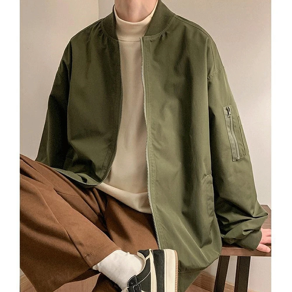 Solid Color Simple Style Baseball Jackets Men 2023 Autumn Cityboy Men's Jackets 3 Colors
Solid Color Simple Style Baseball Jackets Men 2023 Autumn Cityboy Men's Jackets 3 Colors