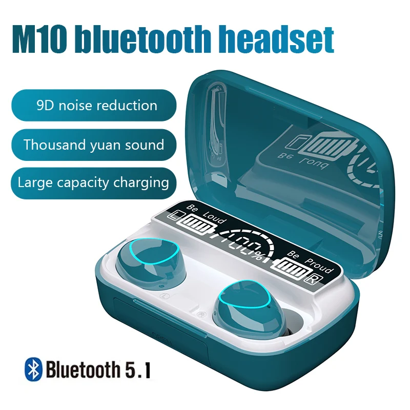 TWS M10 Bluetooth Earphones Wireless Headphone 9D Stereo Sports Waterproof Earbuds Headsets with Microphone for Smartphones
TWS M10 Bluetooth Earphones Wireless Headphone 9D Stereo Sports Waterproof Earbuds Headsets with Microphone for Smartphones