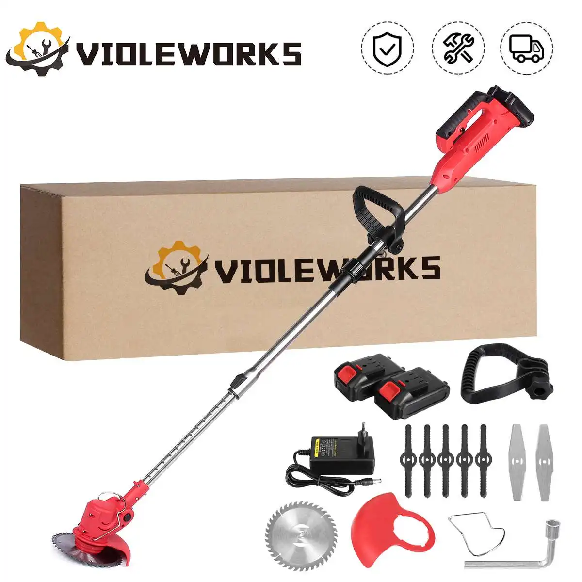 VIOLEWORKS 2000W 24V Handheld Electric Foldable Lawn Mower Adjustable Electric Trimmer With Accessories Garden Pruning Tools
VIOLEWORKS 2000W 24V Handheld Electric Foldable Lawn Mower Adjustable Electric Trimmer With Accessories Garden Pruning Tools