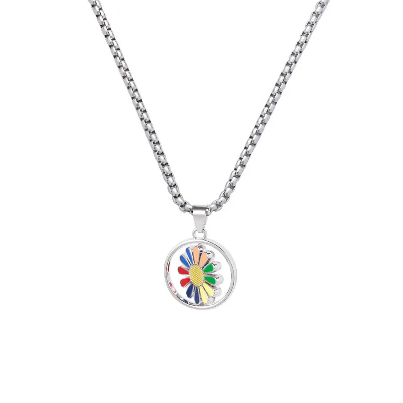No Fading Rotatable Colorful Flower Necklace Titanium Steel Ins Internet Celebrity Hip Hop Fashion
No Fading Rotatable Colorful Flower Necklace Titanium Steel Ins Internet Celebrity Hip Hop Fashion