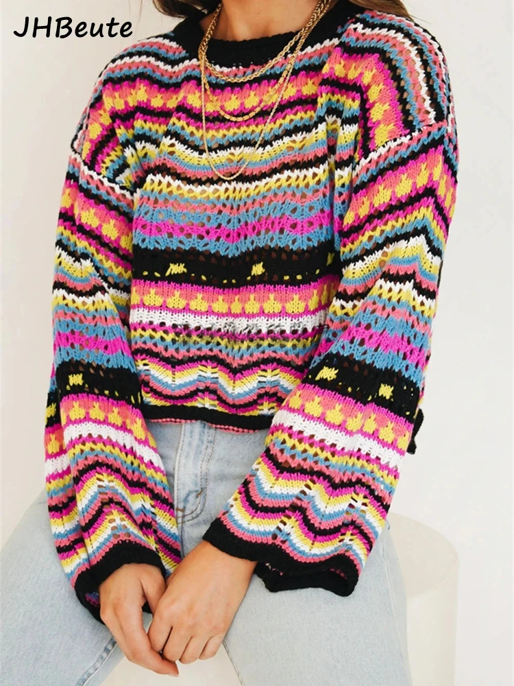 O Neck Knit Loose Sweater Pullover Women Y2K Summer Casual Flare Sleeve Hollow Out Long Sleeves Sweater Ladies Fashion Jumper XL
O Neck Knit Loose Sweater Pullover Women Y2K Summer Casual Flare Sleeve Hollow Out Long Sleeves Sweater Ladies Fashion Jumper XL