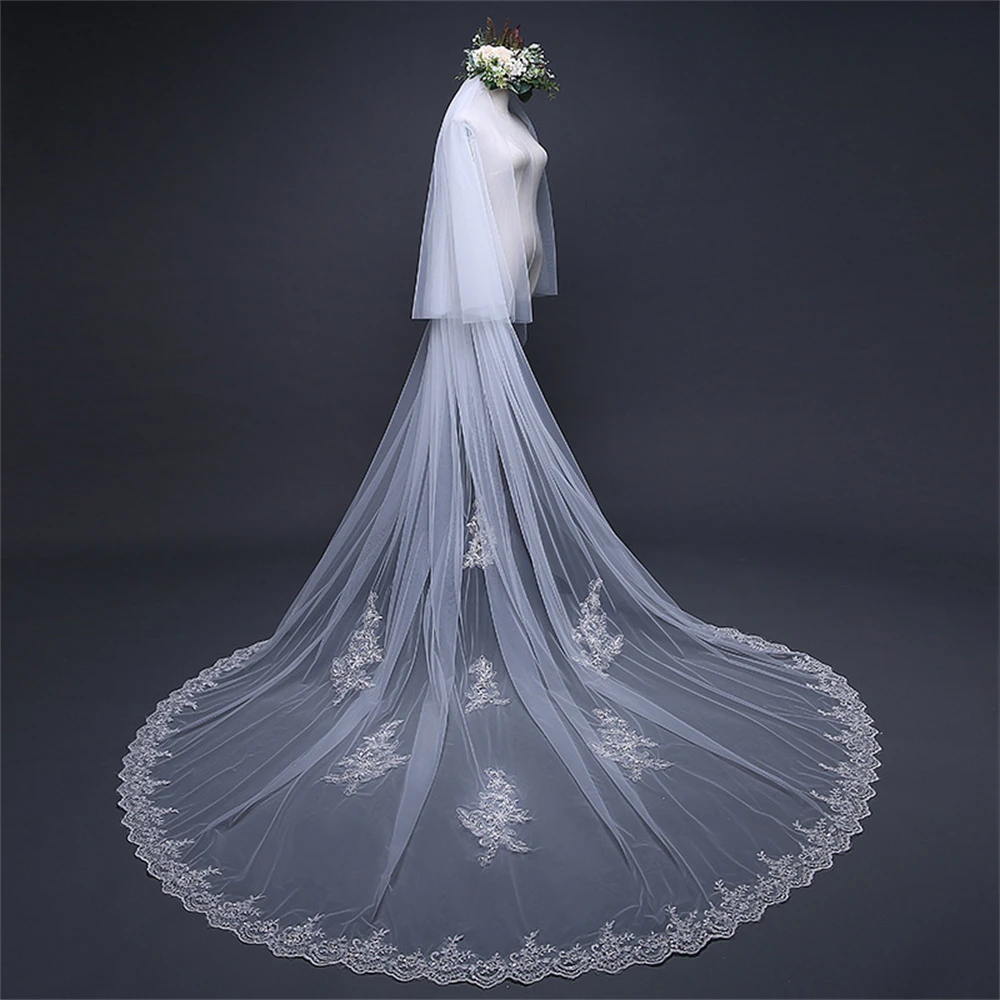 2022 New Arrivals Cathedral Veil Two-Layer Bridal Veils Women Applique Edge Lace Simplicity White Metal Hair Comb Gauze Elastic
2022 New Arrivals Cathedral Veil Two-Layer Bridal Veils Women Applique Edge Lace Simplicity White Metal Hair Comb Gauze Elastic