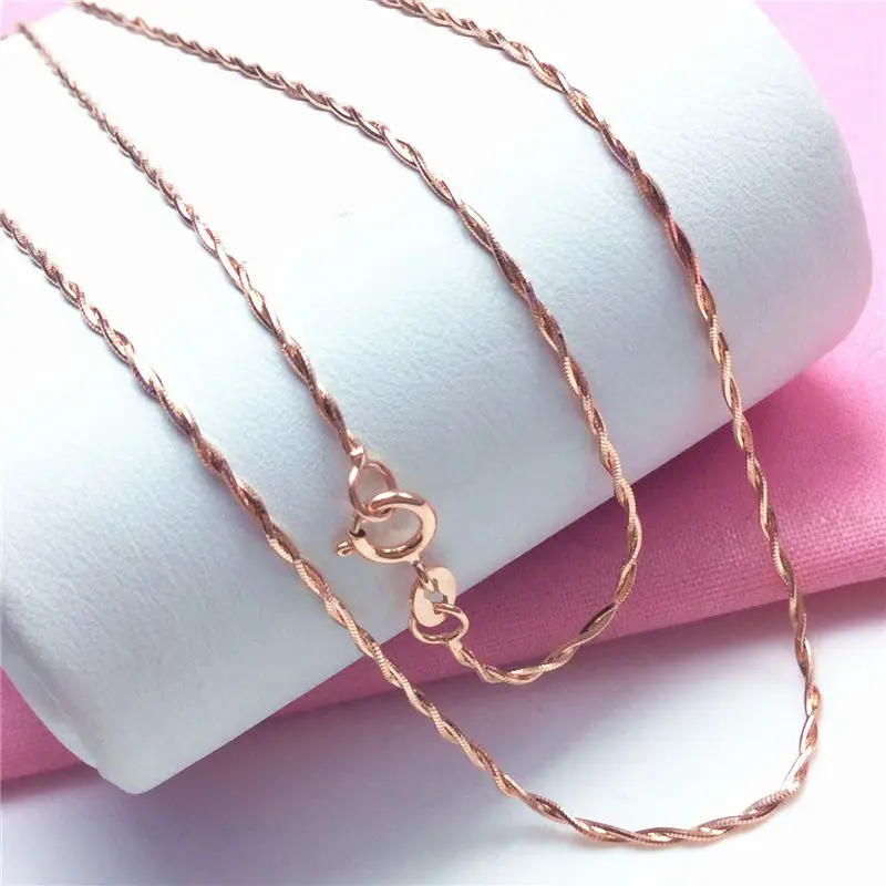 585 Purple Gold Simple Double Braided Chain necklaces 14K Rose Gold Plated Sophisticated Glamour Party Jewelry Accessories
585 Purple Gold Simple Double Braided Chain necklaces 14K Rose Gold Plated Sophisticated Glamour Party Jewelry Accessories
