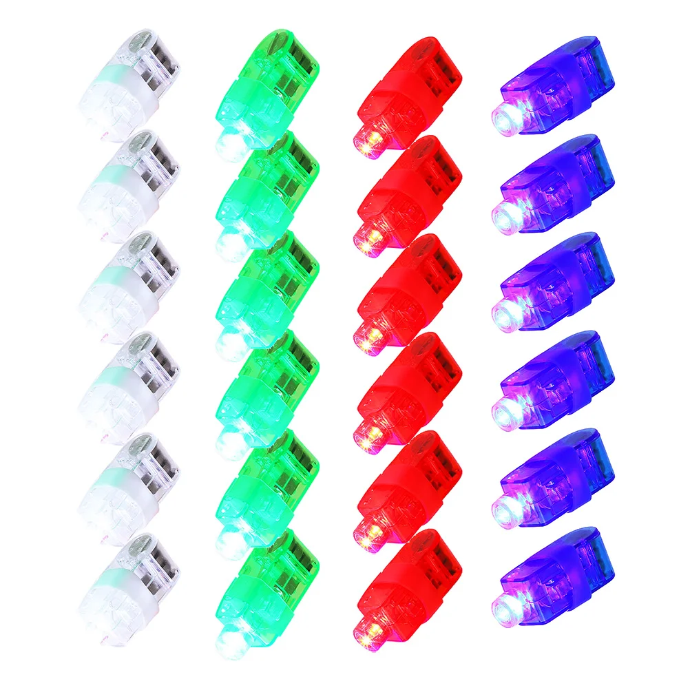 

24pcs Plastic Light Up Ring Lights Finger Lights Party Favors Flashlights (Random Color)