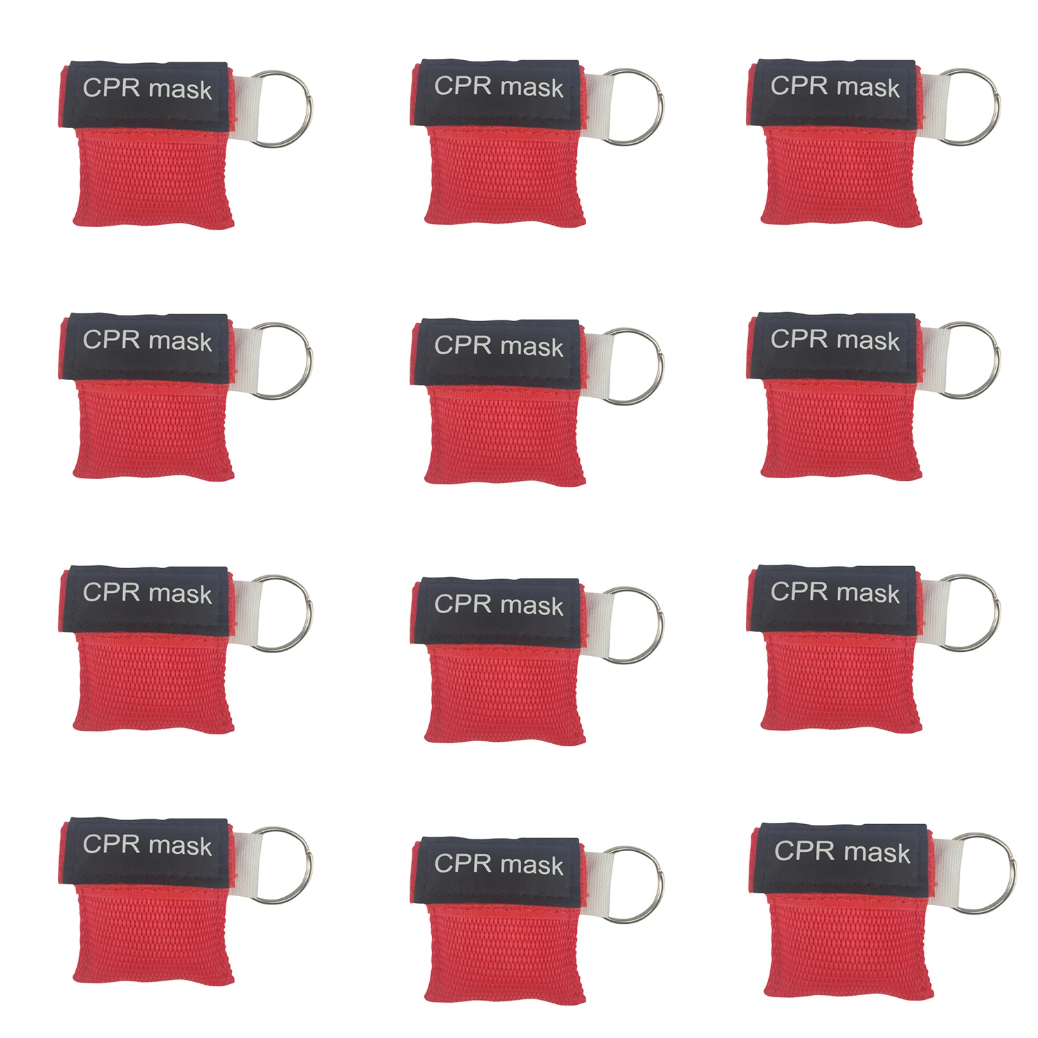 12pcs CPR Face Shield Mask with Keychain Ring, CPR Emergency Barrier for First Aid Mouth to Mask Treatment and AED Training
12pcs CPR Face Shield Mask with Keychain Ring, CPR Emergency Barrier for First Aid Mouth to Mask Treatment and AED Training