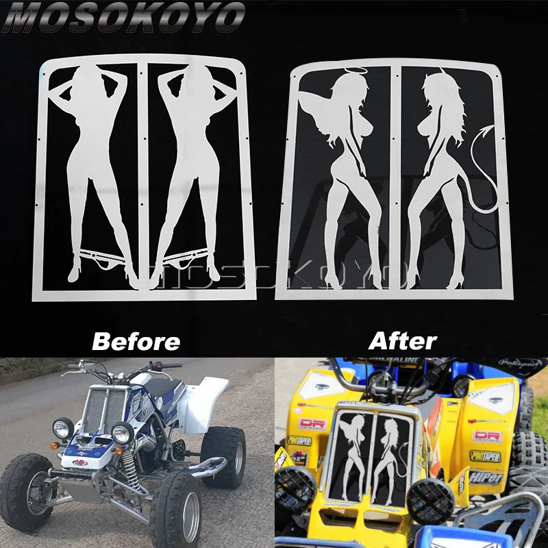 Radiator Accessories Custom Cover For Yamaha Banshee Grille YFZ 350 1987-2012 Radiator Grille Guard Cover Sexy Girl Angel Devil 
Radiator Accessories Custom Cover For Yamaha Banshee Grille YFZ 350 1987-2012 Radiator Grille Guard Cover Sexy Girl Angel Devil