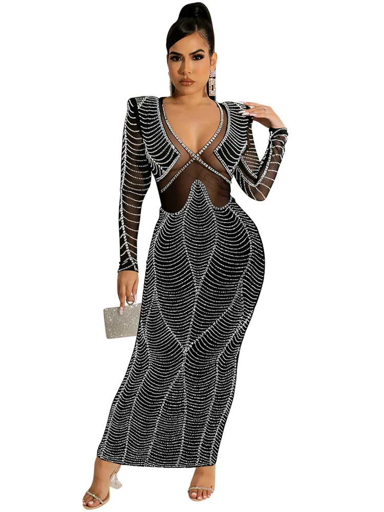 Женское длинное платье-макси с V-образным вырезом, длиной до щиколотки
Женское длинное платье-макси с V-образным вырезом, длиной до щиколотки