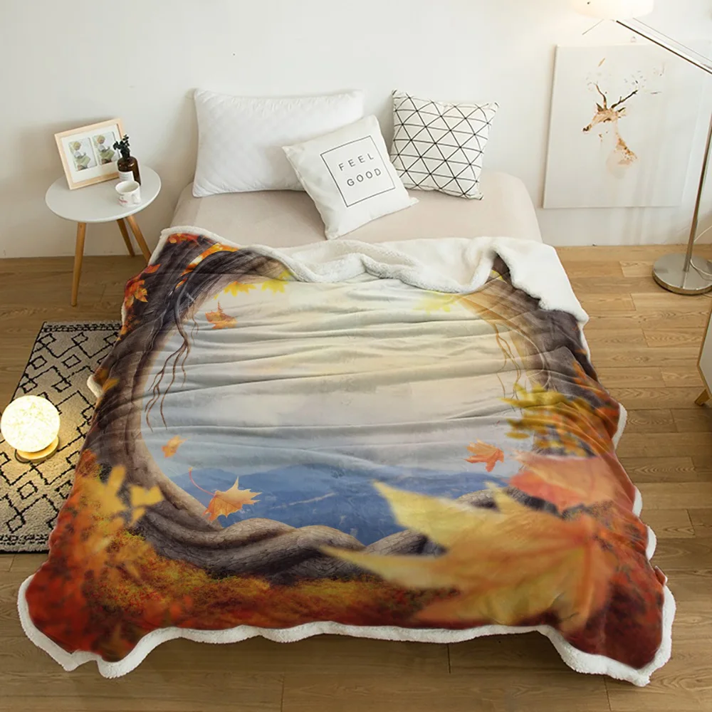 Autumn Forest Maple Leaf Jungle Plush Throw Blanket Sherpa Fleece Bedspread Blankets Sofa Cover Bedding Picnic Wool Soft Blanket
Autumn Forest Maple Leaf Jungle Plush Throw Blanket Sherpa Fleece Bedspread Blankets Sofa Cover Bedding Picnic Wool Soft Blanket