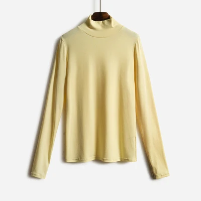 A Women's multicolor half high collar bottoming shirt autumn pure color wild slim T-shirt trend
A Women's multicolor half high collar bottoming shirt autumn pure color wild slim T-shirt trend