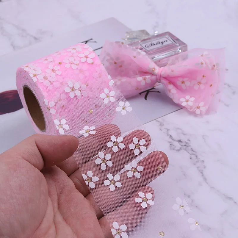6cm 5 Yards Tulle Daisy Ribbons Roll Handmade Craft DIY Bow-Knot Hairpin Party Gift Packaging Floret Print Mesh Fabric Supplies
6cm 5 Yards Tulle Daisy Ribbons Roll Handmade Craft DIY Bow-Knot Hairpin Party Gift Packaging Floret Print Mesh Fabric Supplies