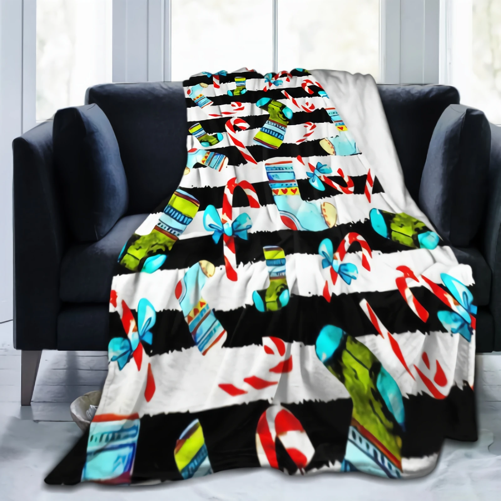 Christmas Stockings And Candy Blanket Cozy Thermal Blanket Premium Flannel Fleece Throw Blanket Luxury Blanket for Bed Couch Car
Christmas Stockings And Candy Blanket Cozy Thermal Blanket Premium Flannel Fleece Throw Blanket Luxury Blanket for Bed Couch Car