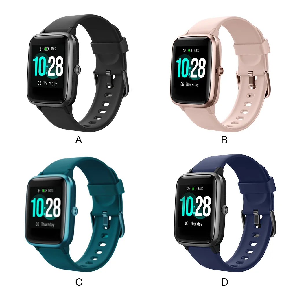 

Touch Screen Heart Rate Sleep Tracking IP68 Waterproof Smart Watch Jogging Sports Wristwatch Countdown Timer Wristband Black