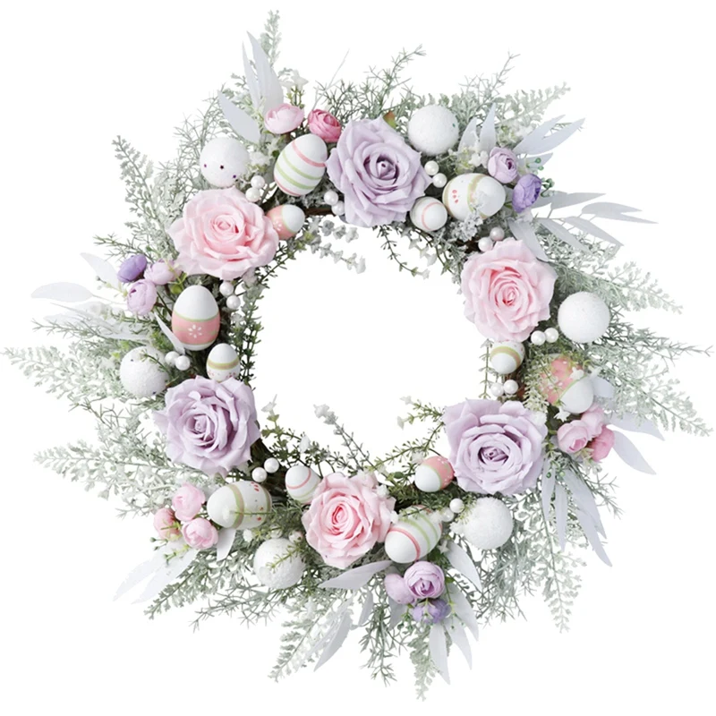 Easter Wreath Holiday Door Hanging Easter Decorations Easter Artificial Rose and Eggs Door Hanging Craft Party Decor
Easter Wreath Holiday Door Hanging Easter Decorations Easter Artificial Rose and Eggs Door Hanging Craft Party Decor