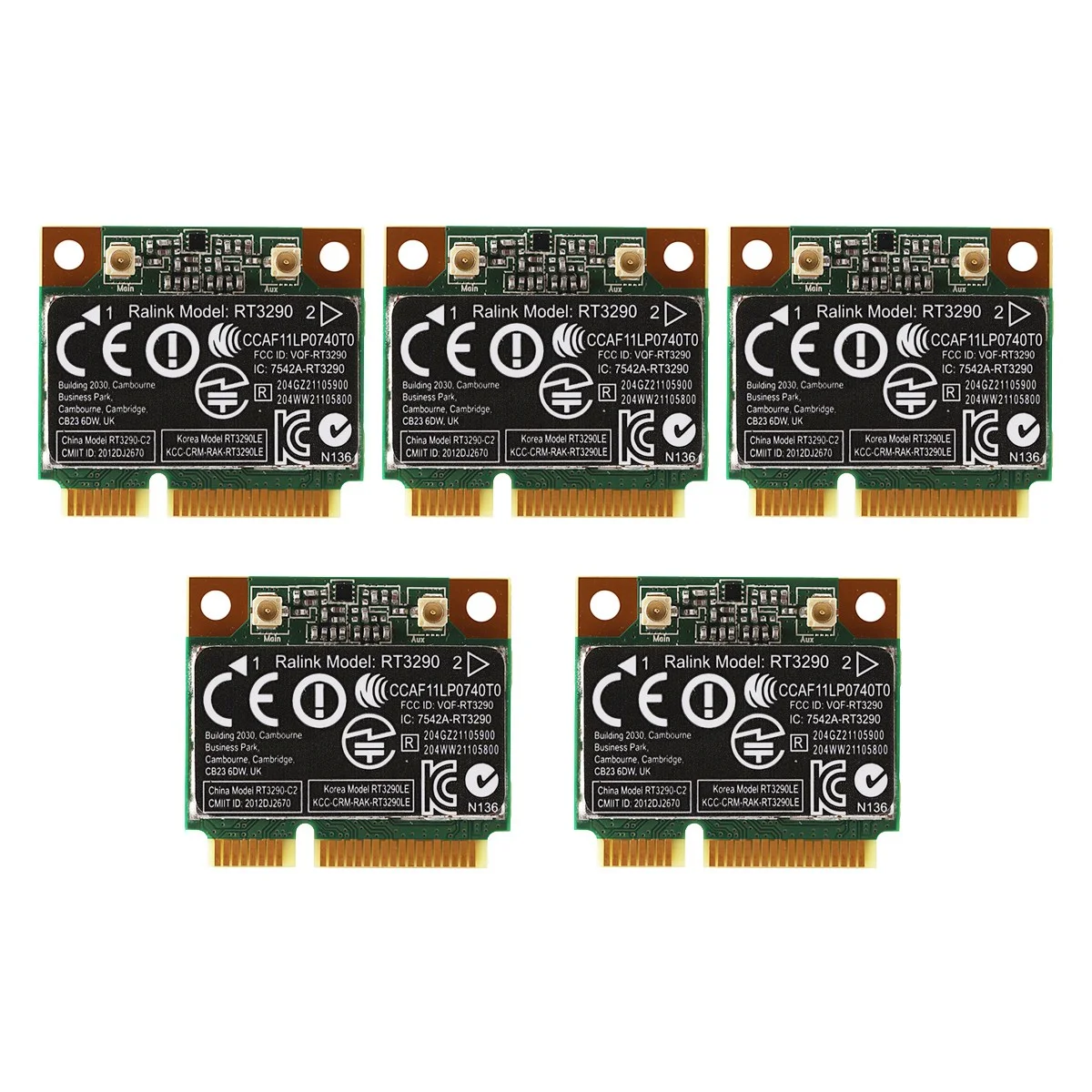 

5PCS 150Mbps 2.4Ghz RT3290 802.11B/G Wireless Wlan Card WIFI + Bluetooth BT 4.0 Half Mini PCI-E Card for CQ58