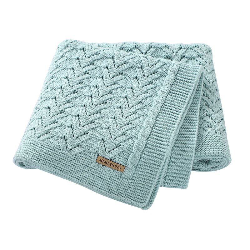 

Baby Blankets Knitted Newborn Netural Dual-Use Stroller Nursery Crib Nap Bedding Cradle Quilts 100*80cm Infant Kid Receiving Mat