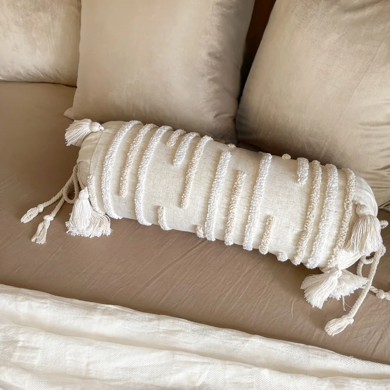 DUNXDECO Bohemia Column Pillow Round Removable Bed Roll Tassel Tufted Cushion Decorative Spine Lumbar Pillow Retro Decor
DUNXDECO Bohemia Column Pillow Round Removable Bed Roll Tassel Tufted Cushion Decorative Spine Lumbar Pillow Retro Decor