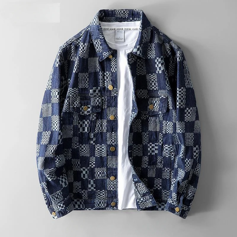 Denim Jackets Man Autumn Black Plaid Jeans Coat for Men Cowgirl Wide Shoulders Aesthetic Size L Washed Low Price Joker Big Lxury
Denim Jackets Man Autumn Black Plaid Jeans Coat for Men Cowgirl Wide Shoulders Aesthetic Size L Washed Low Price Joker Big Lxury