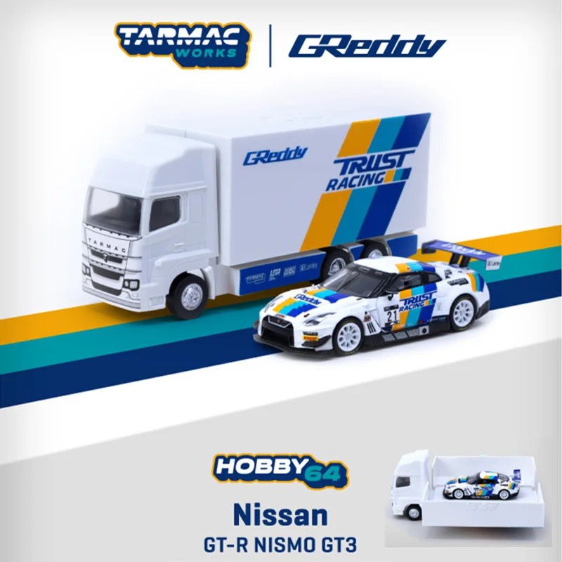 

TW 1:64 GTR Nismo GT3 Transport Vehicle Set Alloy Diorama Car Model Collection Miniature Carros Toys In Stock Tarmac Works