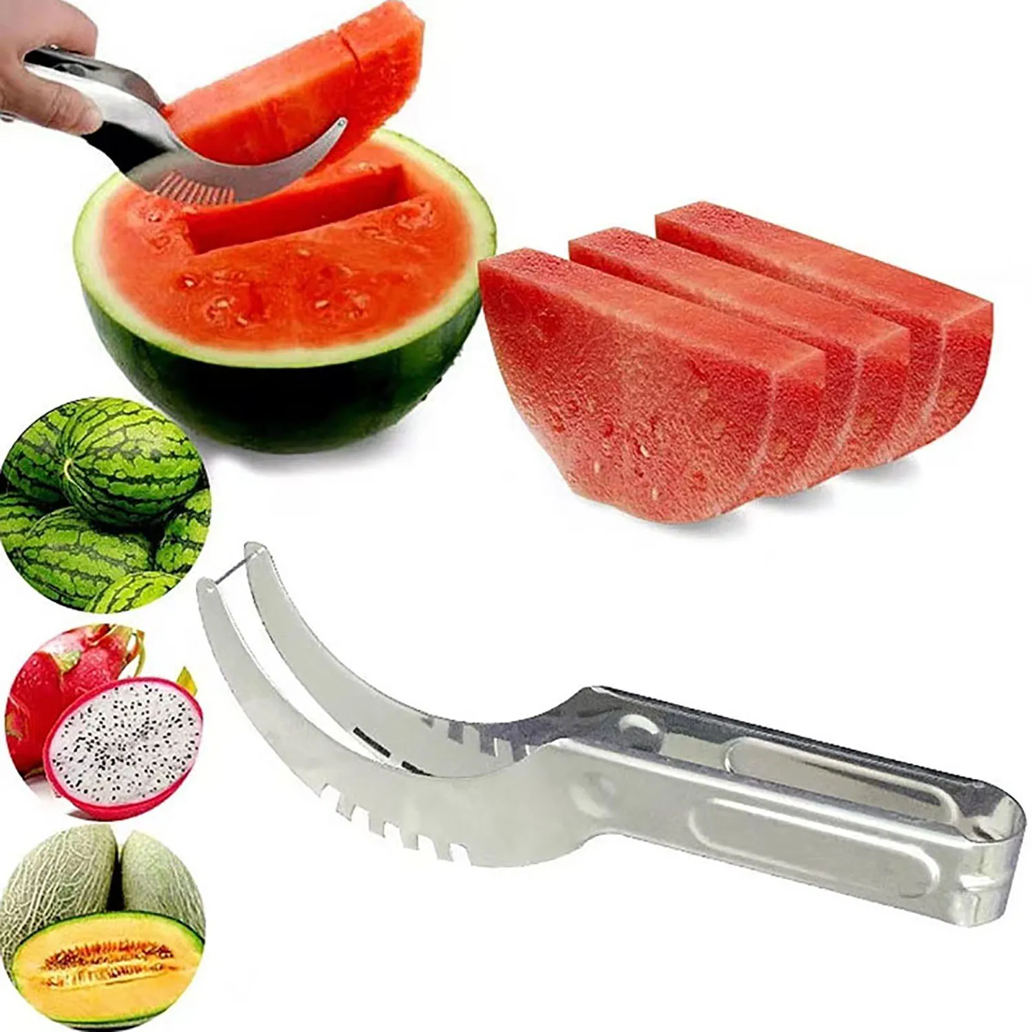 

Stainless Steel Windmill Watermelon Cutter Artifact Salad Fruit Slicer Cutter Tool Watermelon Digger Kitchen Accessories Gadgets