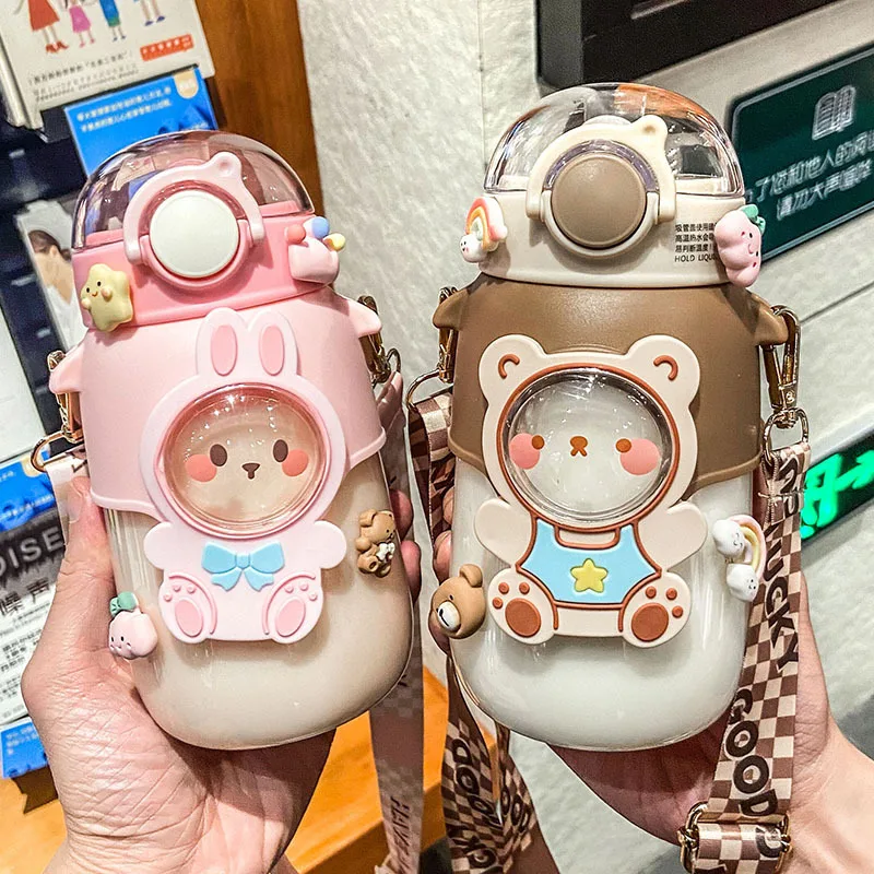 720ML Kawaii Animal Water Bottles for Girls With Straw Strap Portable Cute Kids Bottles For School Sport Outdoors Drinking
720ML Kawaii Animal Water Bottles for Girls With Straw Strap Portable Cute Kids Bottles For School Sport Outdoors Drinking