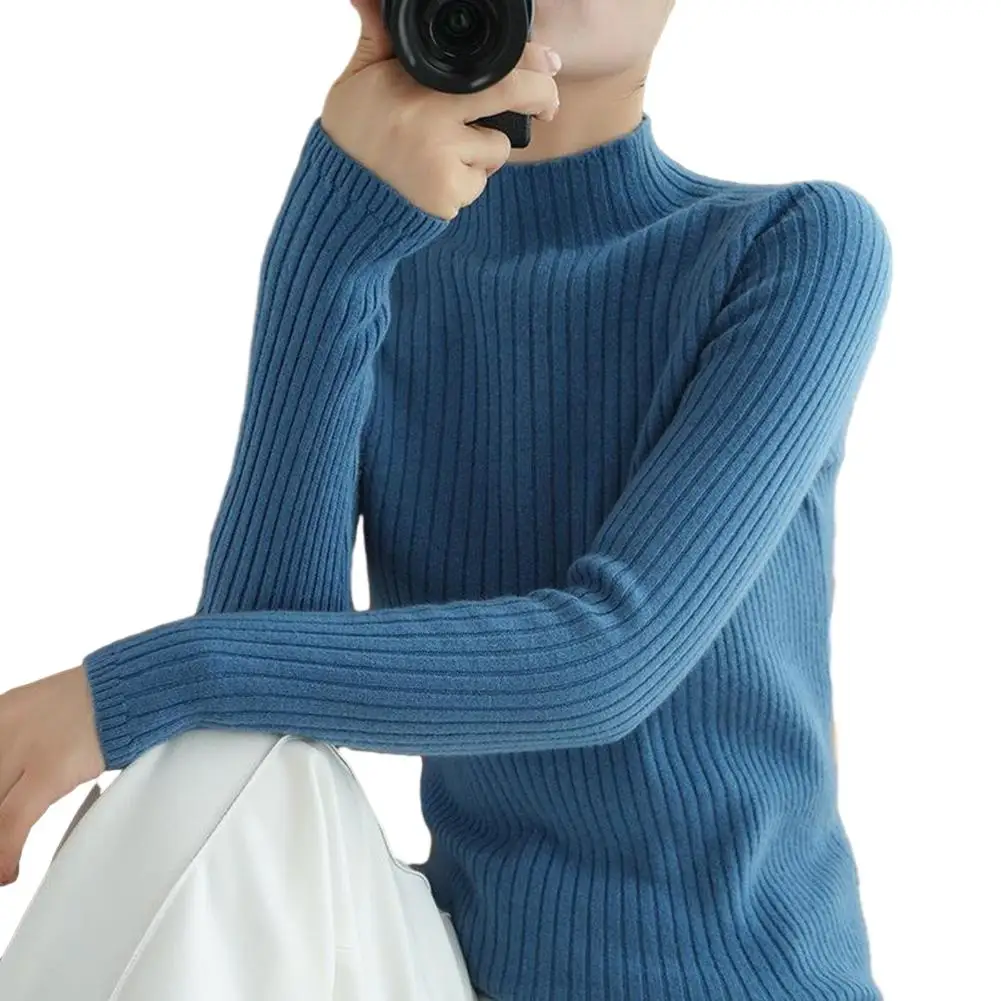 Blouse Women Sweater Autumn Daily Solid Color Striped Women Slim Fit Bottoming Shirt Casual Half Turtleneck Comfy
Blouse Women Sweater Autumn Daily Solid Color Striped Women Slim Fit Bottoming Shirt Casual Half Turtleneck Comfy