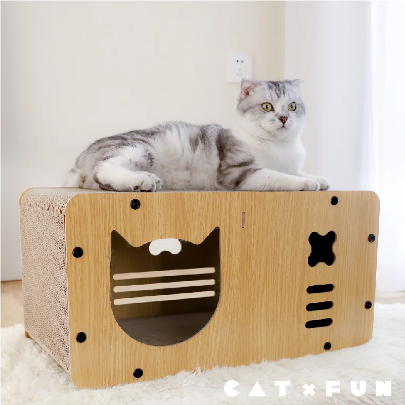 Cat Scratcher Board Corrugated 2 in 1 Cat Scratching House All Sided Use Scratching Pad
Cat Scratcher Board Corrugated 2 in 1 Cat Scratching House All Sided Use Scratching Pad