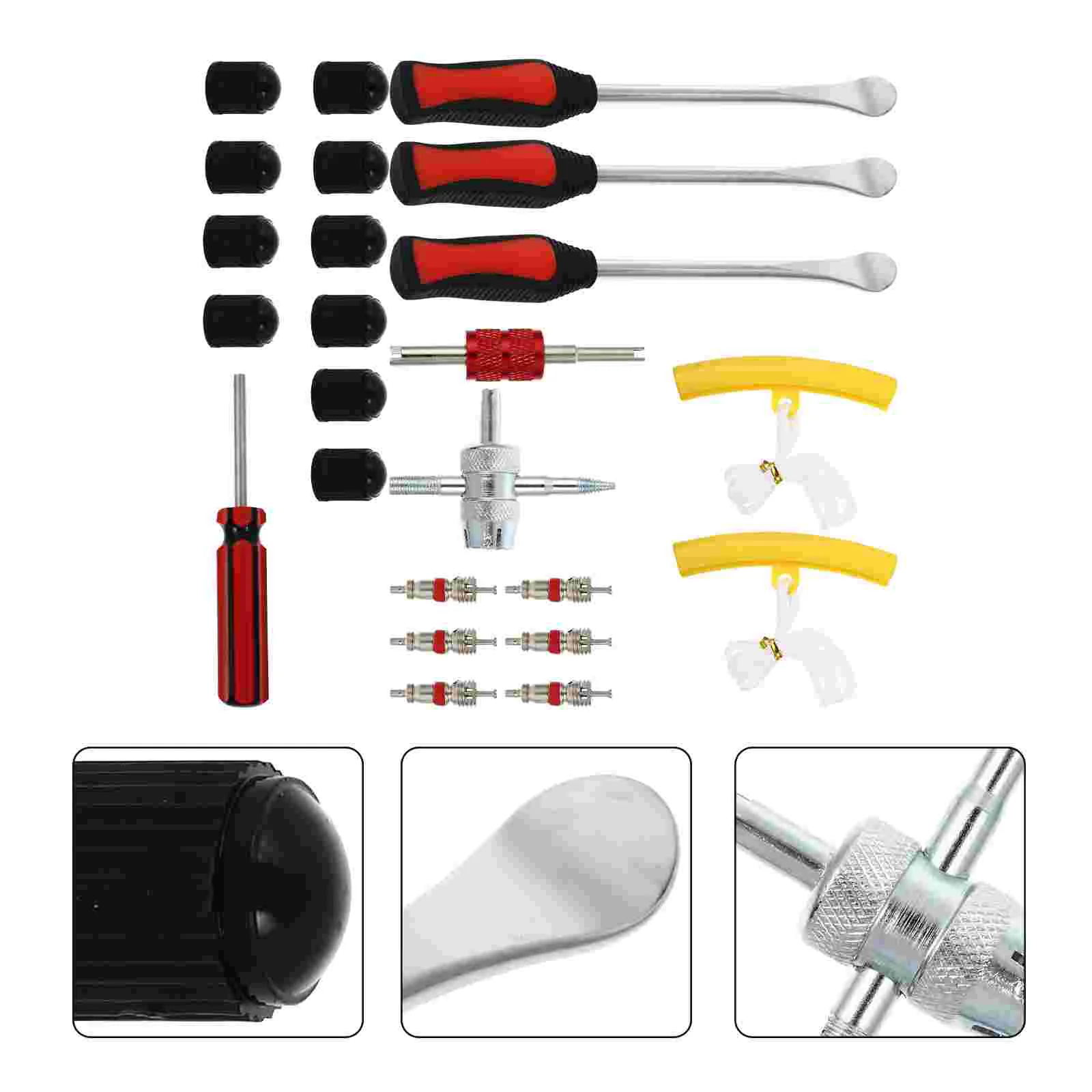 1Set/ 24Pcs Tire Spoons Lever Tool Set Wheel Changing Motorcycle Tire Changing Tools Manual Wheel Repair Accessories for
1Set/ 24Pcs Tire Spoons Lever Tool Set Wheel Changing Motorcycle Tire Changing Tools Manual Wheel Repair Accessories for