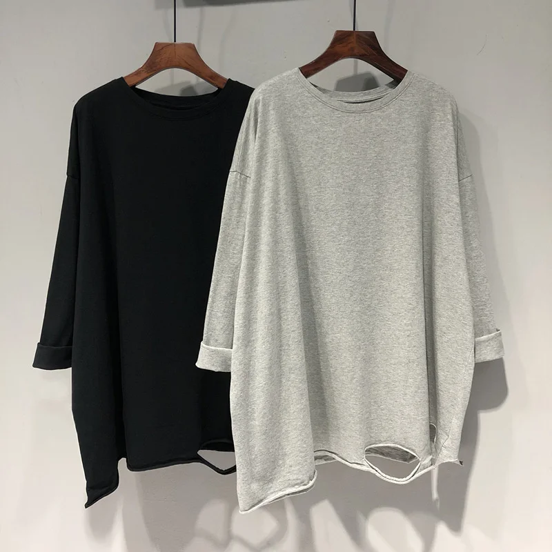 2023 Hot sale 100% Cotton Women's Long-Sleeve White T-Shirt Spring Autumn New Fashion Hem Hole Casual Loose Basic Long Shirts Pl 
2023 Hot sale 100% Cotton Women's Long-Sleeve White T-Shirt Spring Autumn New Fashion Hem Hole Casual Loose Basic Long Shirts Pl