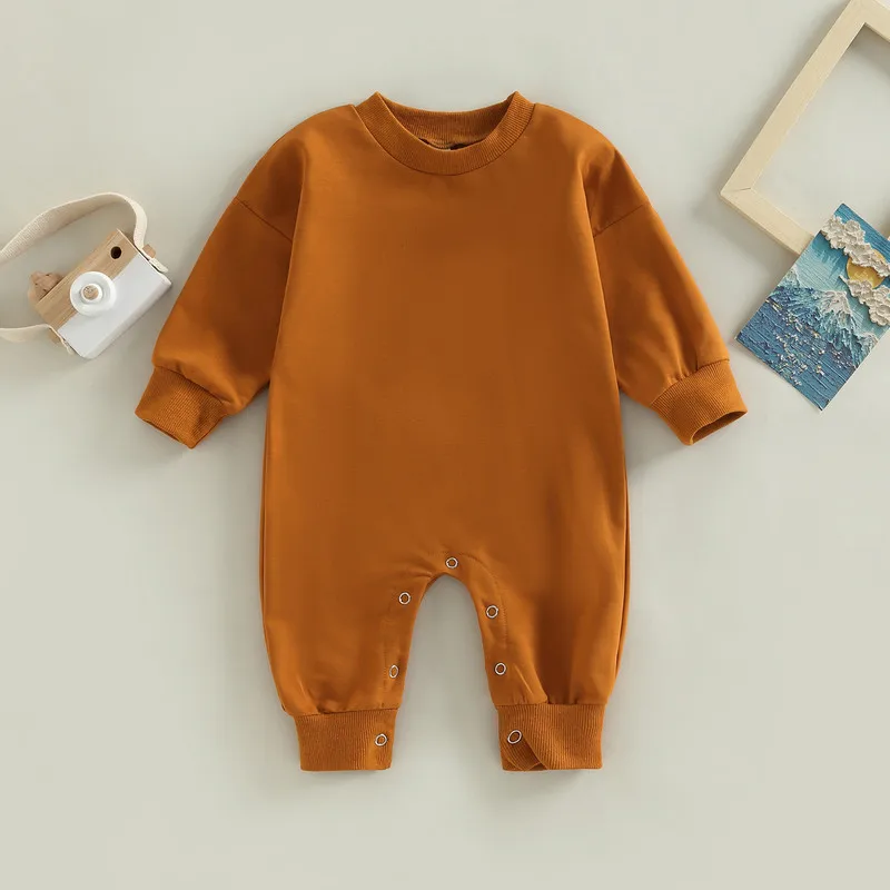Infant Baby Boy Romper Fall Winter Clothes Long Sleeve Round Neck Solid Color Basic Classic Jumpsuit 0 to 24 Months
Infant Baby Boy Romper Fall Winter Clothes Long Sleeve Round Neck Solid Color Basic Classic Jumpsuit 0 to 24 Months
